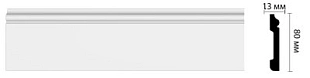 Плинтус напольный DECOMASTER Дюропрофиль - белый (под покраску) D005/26 2000*79*13мм