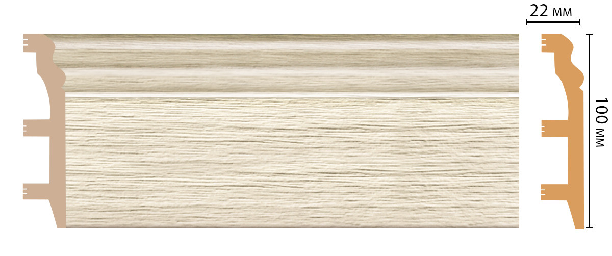 Плинтус напольный DECOMASTER D233 2400*120*23мм 1070 Плинтус напольный DECOMASTER D233 2400*120*23мм 1070