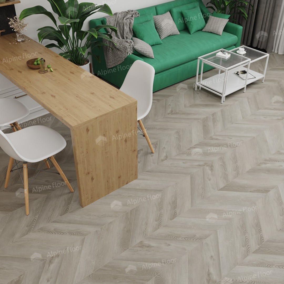 LVT ламинат ALPINE FLOOR CHEVRON ALPINE 43кл Дуб Фантазия ECO 20-1