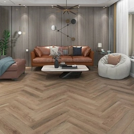 SPC ламинат CALITEX Diamonds Herringbone Click 4V 34кл DM803 Sierra